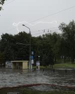 За 7 часов – больше половины среднемесячной нормы осадков. В Гомеле прошёл сильный ливень: фотофакт