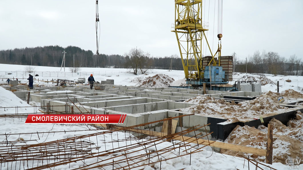 В Смолевичском районе ведётся строительство 48-квартирного жилого дома-2