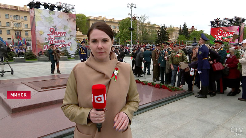 Восьмое десятилетие под мирным небом. Как прошла торжественная церемония на площади Победы в Минске 9 Мая-1