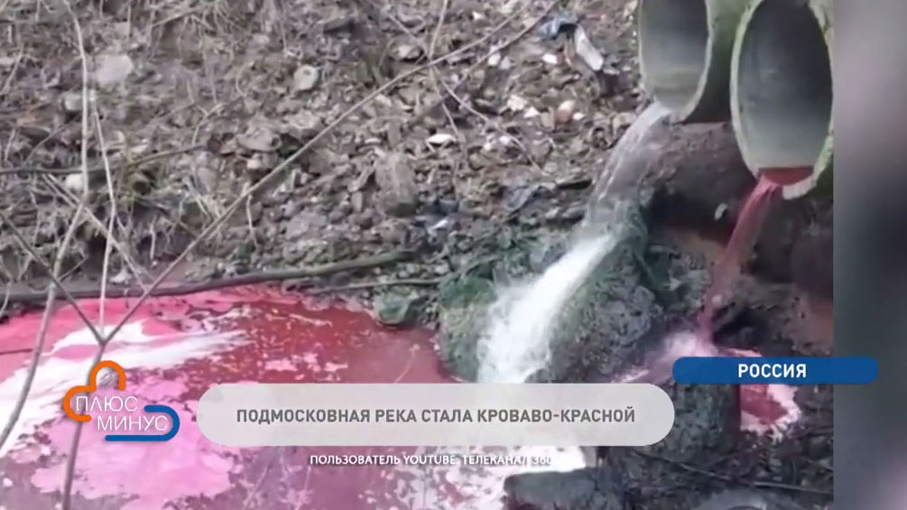 Подмосковная река стала кроваво-красной. Чем это объяснили?-1