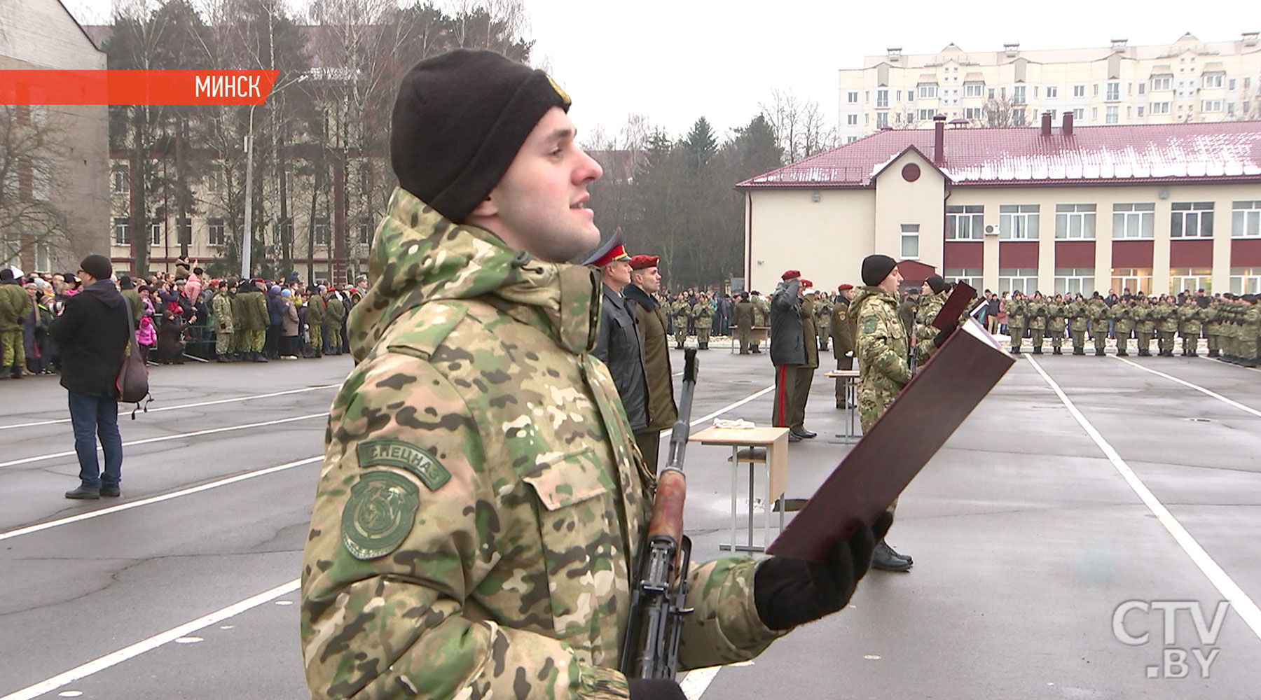  В Гродно прошёл военный парад, посвященный 100-летию Вооружённых Сил Беларуси -17