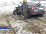 В Смолевичском районе погиб в аварии гражданин России, врезавшийся на Hyundai в столб