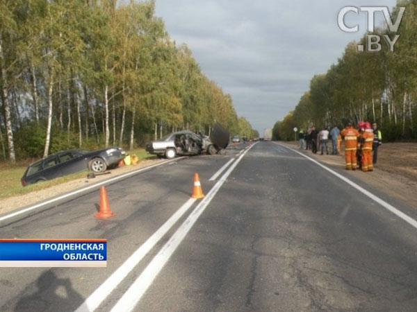 Крупная авария в Гродненской области: столкнулись сразу 4 автомобиля, пострадали 5 человек