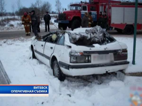 Под Витебском автомобиль упал с моста в реку. Погибли два человека