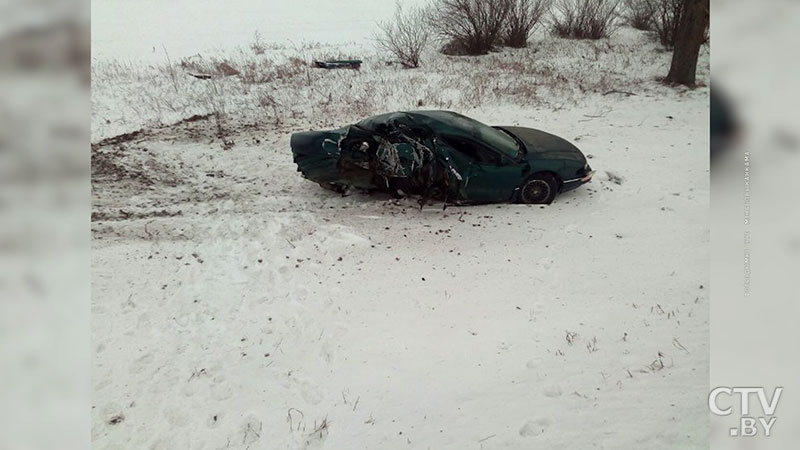 В Слуцком районе Chrysler съехал в кювет и врезался в дерево: пострадал 10-летний ребёнок-1