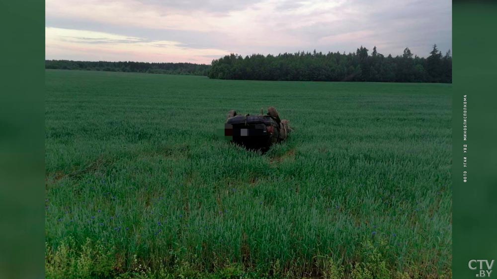 Водитель отвлеклась на детскую игрушку. В Копыльском районе машина съехала в кювет и опрокинулась-1 Водитель отвлеклась на детскую игрушку. В Копыльском районе машина съехала в кювет и опрокинулась-1