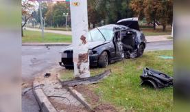На Притыцкого автомобиль влетел в столб. Водитель погиб