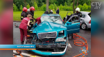Фотофакт: Mercedes с бесправником за рулем вылетел на встречку и протаранил Opel на Шаранговича
