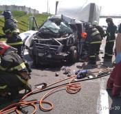 На МКАД столкнулись четыре автомобиля. Пострадал один человек