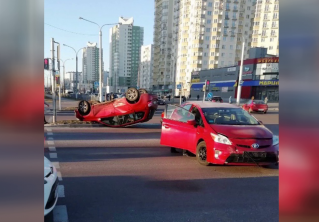 Авария в Каменной Горке. Перевернулась машина, в салоне которой были дети