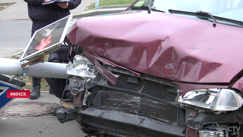 Две крупных аварии и наезд на пешехода произошли в Минске 16 августа