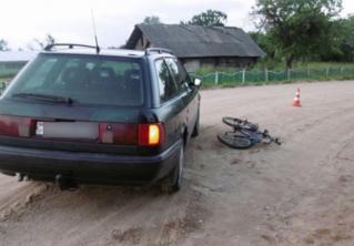 В Вилейке Audi сбила 10-летнего велосипедиста