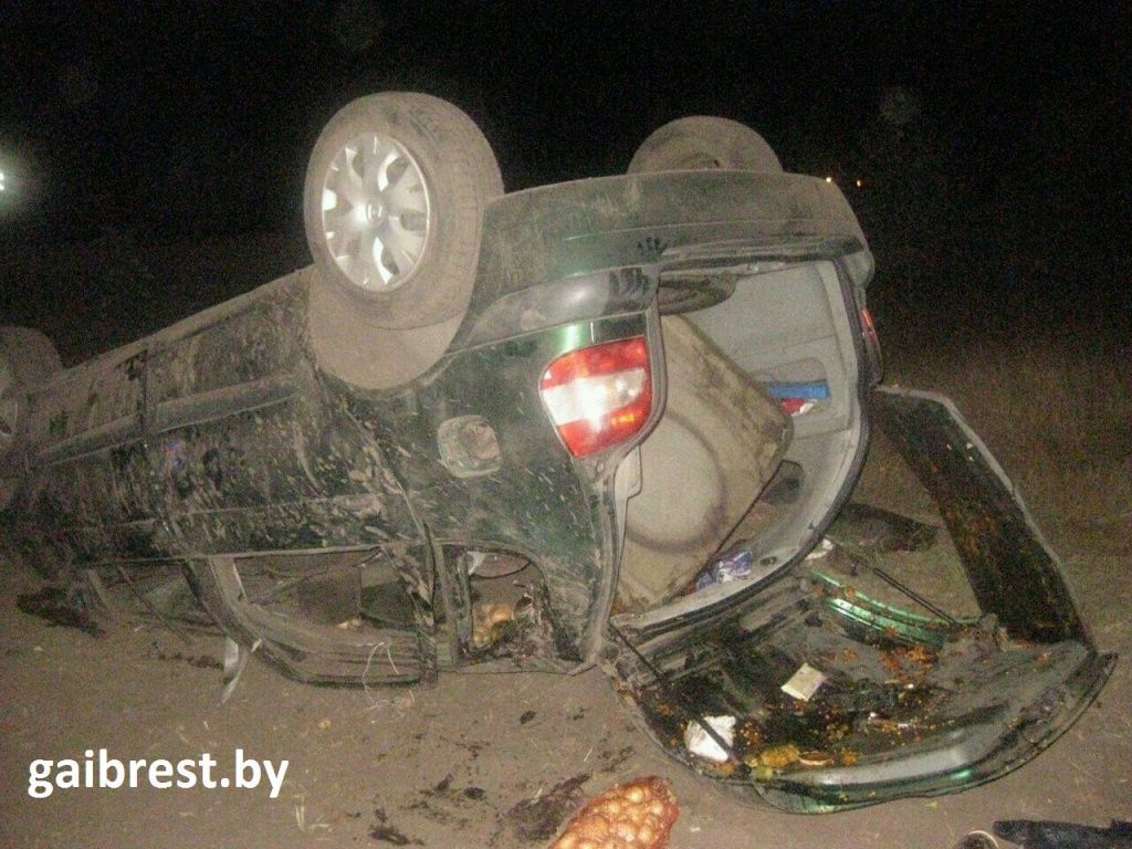 Под Пинском опрокинулся Renault: 18-летняя девушка-пассажир погибла-1