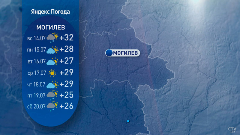 Высокие температуры сохранятся, но жара будет ощущаться легче. Прогноз погоды в Беларуси-10
