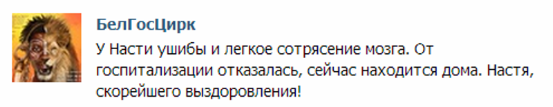 В минском цирке во время представления с 5-метровой высоты упала акробатка-1