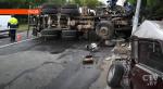 В Москве бетономешалка протаранила 9 автомобилей: кадры с места ЧП