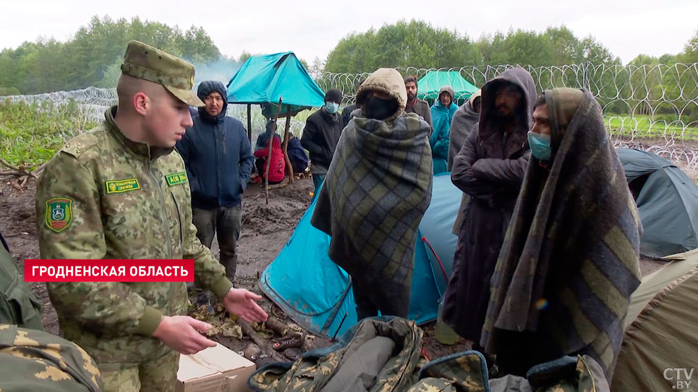 «Местные жители собрали продукты питания». Начальник погранзаставы рассказал, как белорусы помогают беженцам-4