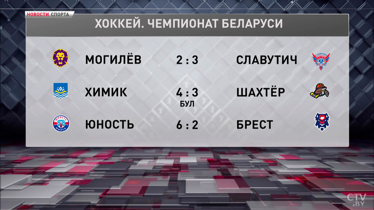 «Юность» обыграла «Брест» в поединке 32 тура чемпионата белорусской хоккейной экстралиги-1