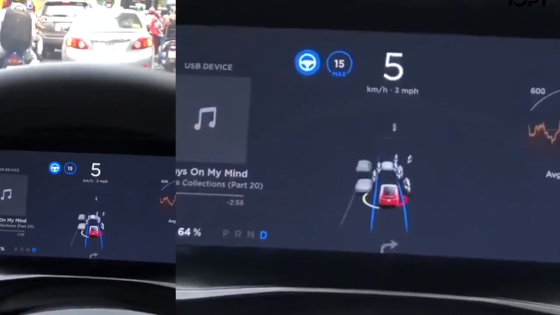 Автопилот Tesla попал в пробку и попросил водителя взять управление на себя-4