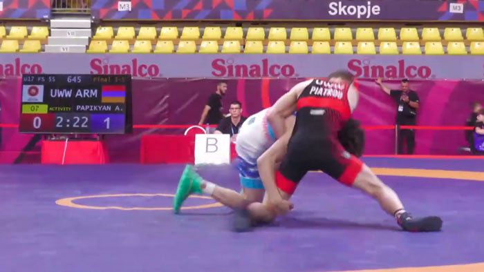 Белорус выиграл бронзу в заключительный день юношеского чемпионата Европы по борьбе