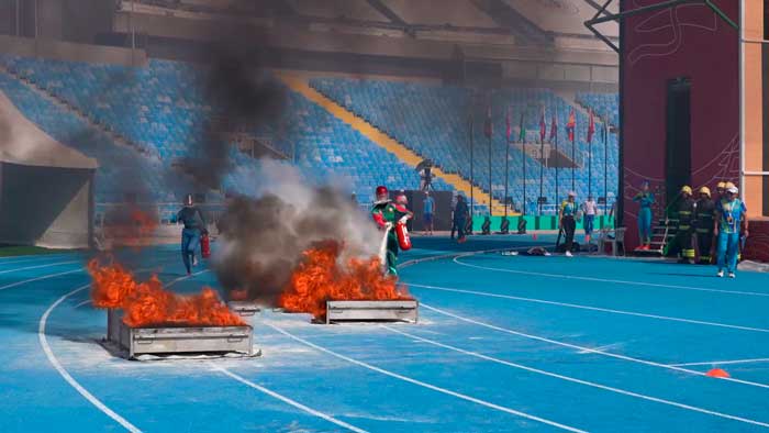 Серебряный кубок у Беларуси – как прошла пожарная эстафета на ЧМ в Эр-Рияде