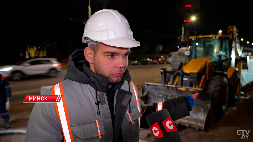 Строители повредили водопровод в Минске – рассказываем подробности инцидента-6