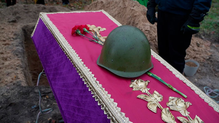 Останки погибшего при защите блокадного Ленинграда белоруса перезахоронили на Родине