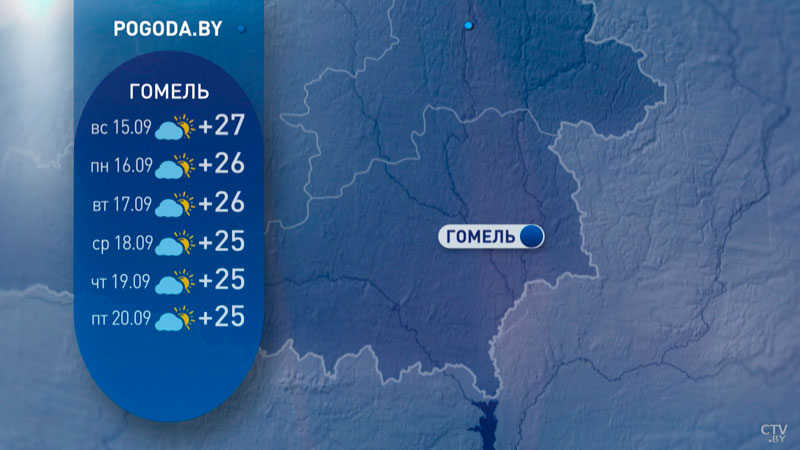 Тепло и без осадков – погода в Беларуси на неделю-6