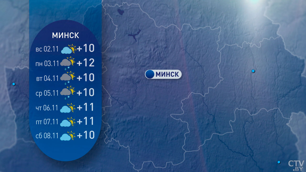 От -1 до +17 с дождями – прогноз погоды в Беларуси на неделю-9