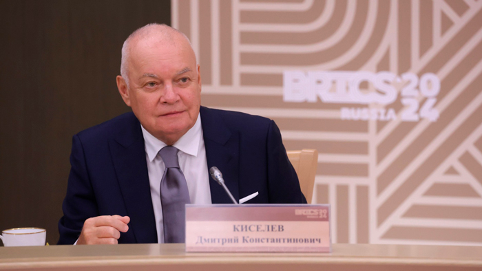 Киселёв: слова Путина на встрече глав СМИ стран БРИКС стали сенсацией