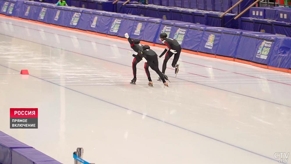 Белорусские конькобежцы завоевали бронзу в командном забеге на играх «Дети Азии»-7