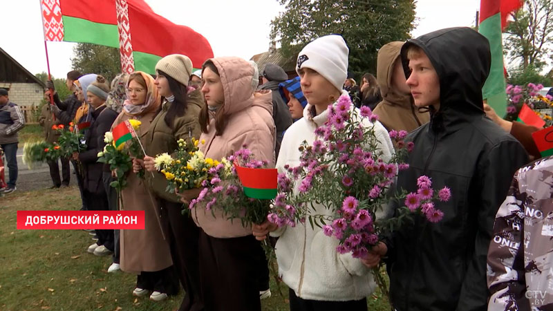 В Добрушском районе перезахоронили останки красноармейцев-1