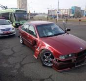 В Минске BMW сбил трёх человек на остановке