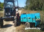 В Столинском районе в аварию попали трактор и мотоблок, пострадали два человека