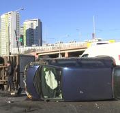 В Минске после столкновения перевернулись два автомобиля