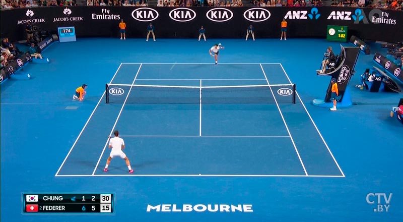 Australian Open. За час Роджер Федерер обыграл корейца Чхун Хёна-1