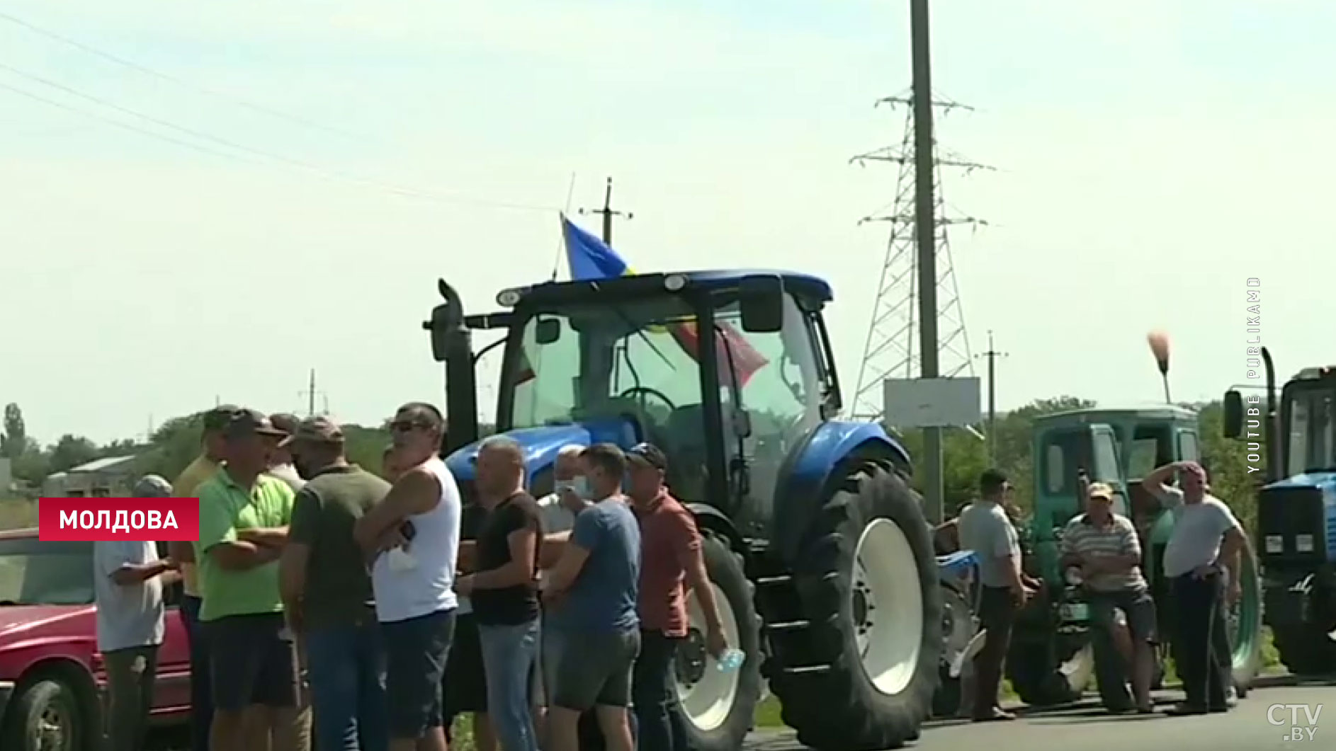 В Молдове протестующие фермеры перекрыли национальную трассу-1