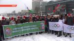 Видеофакт: как в Минске 12 февраля поддерживали белорусских биатлонисток