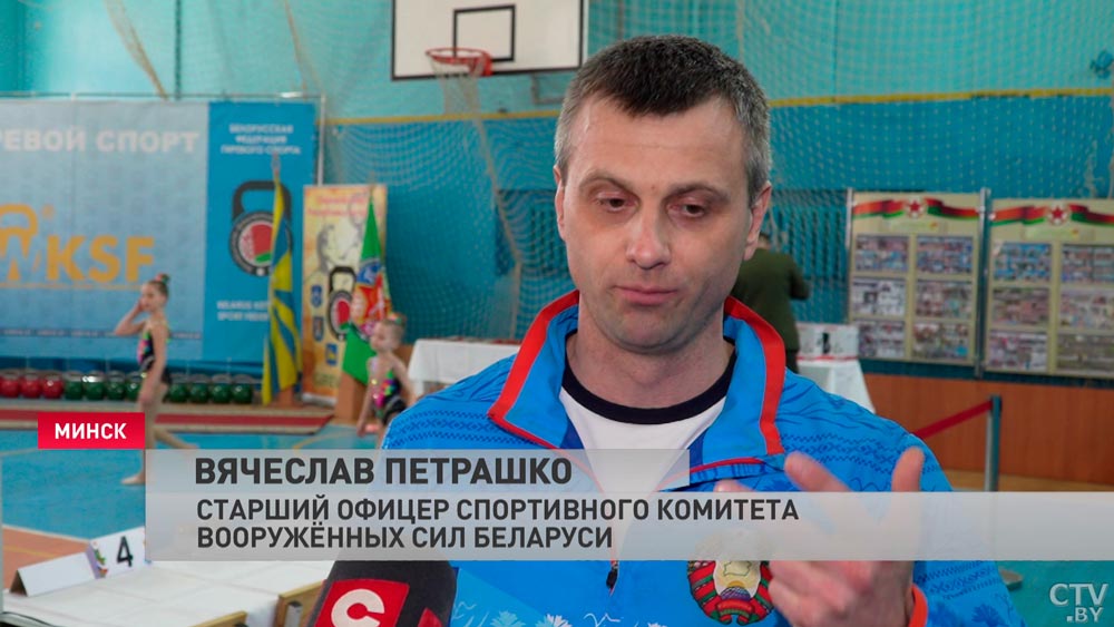 Соревнования в пяти весовых категориях. Спартакиада по гиревому спорту проходит в Военной академии Беларуси-4