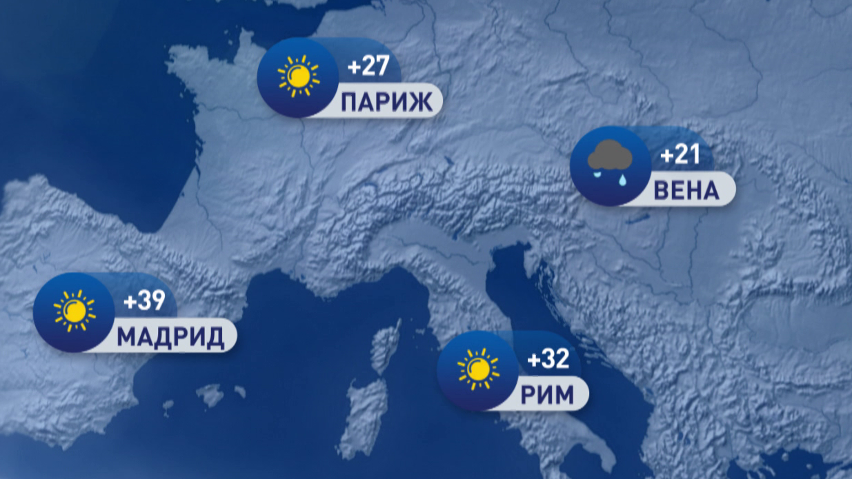 В Риме +32°C, в Париже +27°C. Погода в Европе на неделю с 11 по 17 июля