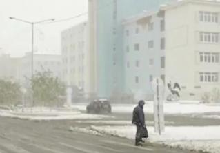 В Норильске прошёл снегопад. В городе объявили штормовое предупреждение