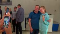 Ивана Литвиновича и Виолетту Власову встретили в Национальном аэропорту Ивана Литвиновича и Виолетту Власову встретили в Национальном аэропорту