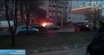 24 декабря на перекрестке улиц Ольшевского и Притыцкого горел автомобиль