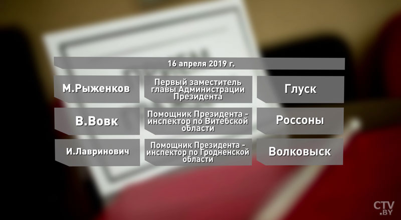 График приёма граждан представителями Администрации Президента Беларуси-1