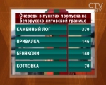 В пунктах пропуска на выезде из Беларуси в ЕС сохраняются очереди из грузовых автомобилей