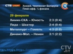 «Юность» и «Шахтер» вышли в полуфинал чемпионата Беларуси по хоккею