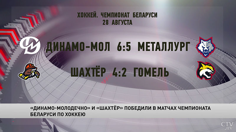 Хоккей. «Динамо-Молодечно» и «Шахтёр» победили в матчах чемпионата Беларуси-1