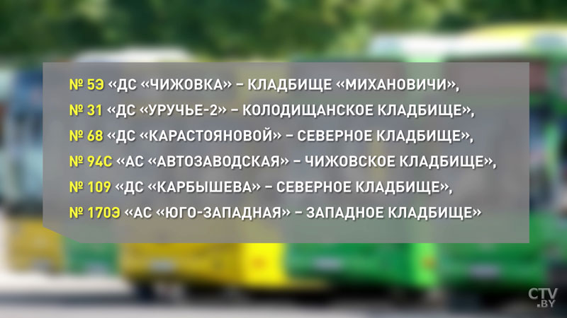 На «Дзяды» Минсктранс организует дополнительные рейсы на кладбища-1