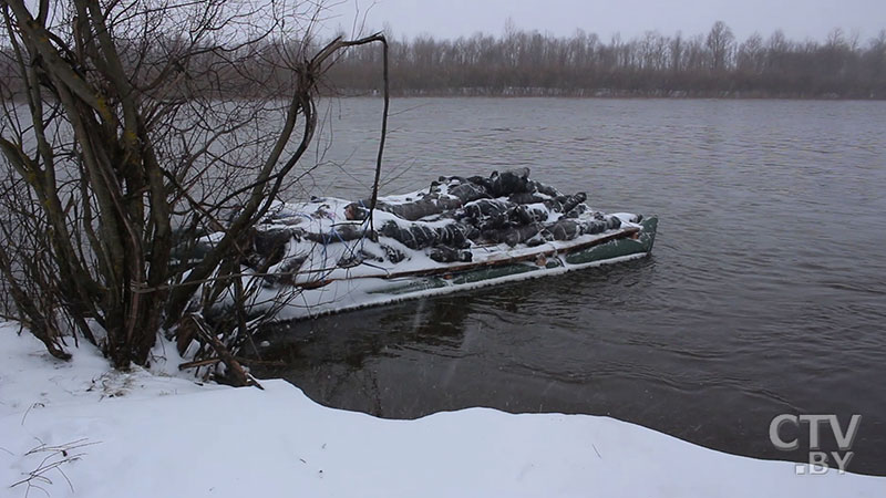 Более 3,5 тонн телятины пытались перевезти контрабандисты на самодельном плоту по реке Горынь-1