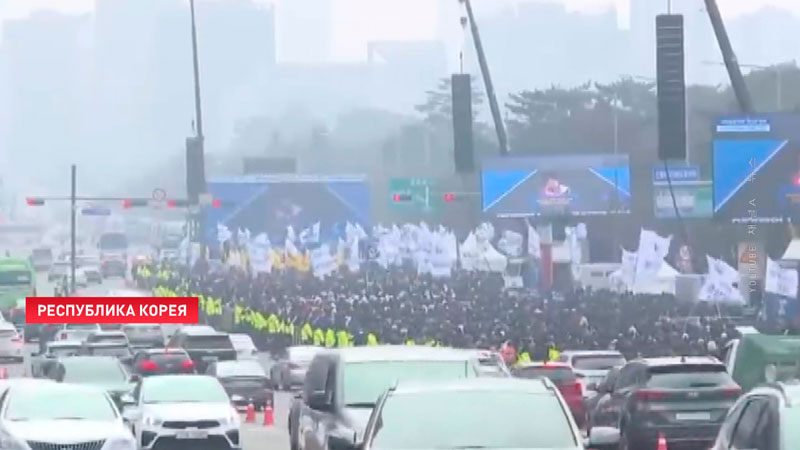 В Сеуле прошёл массовый митинг в поддержку бастующих врачей-7